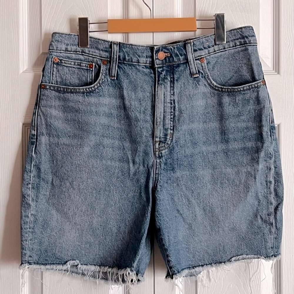 Madewell High Rise Mid Length Denim Shorts